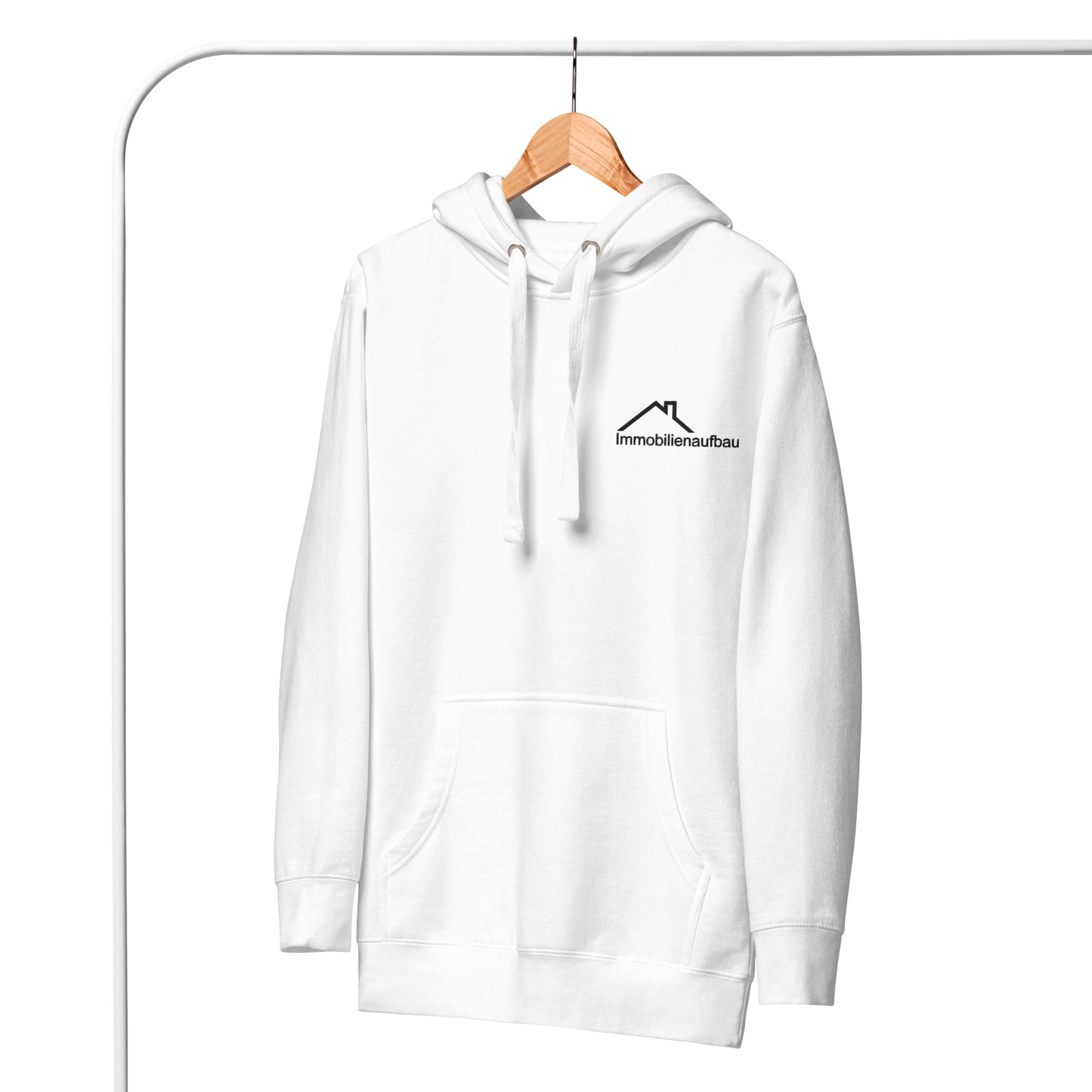 Unisex-Kapuzenpullover mit gesticktem Immobilienaufbau-Logo