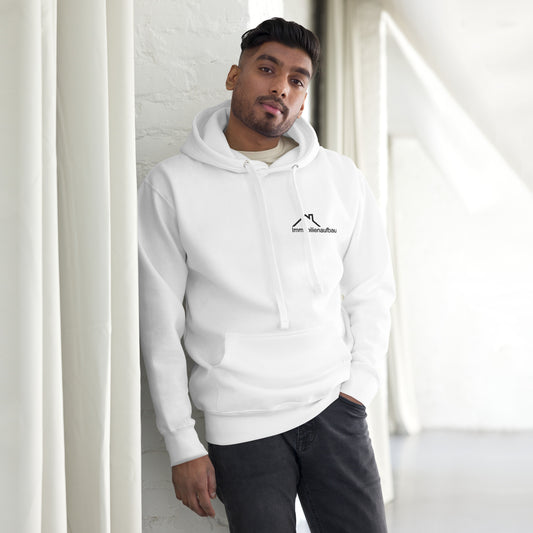 Unisex-Kapuzenpullover mit gesticktem Immobilienaufbau-Logo